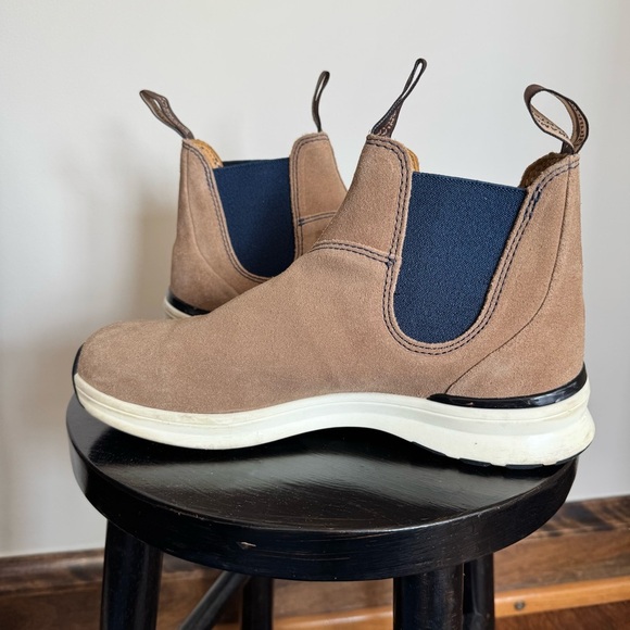 Blundstone 2146 Elastic Sided Sand & Navy Active Boots Size M8 - Picture 9 of 10